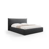 BETT mit Bettkasten und Kopfteil Kaelle aus Chenille-Stoff dunkelgrau 180x200cm - Dunkelgrau, Textil (180/200cm) - Micadoni