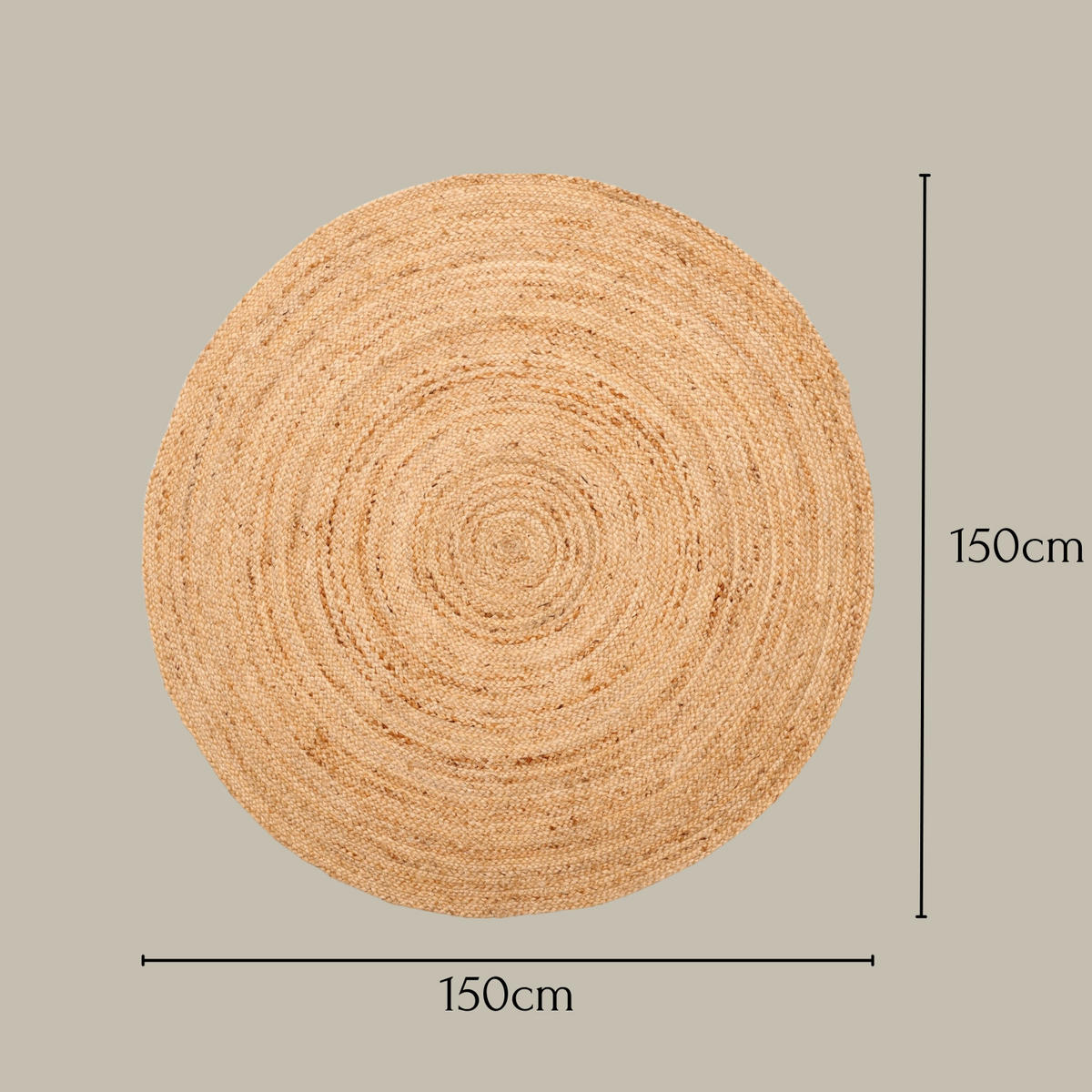 JUTETEPPICH Nitin natur 150/150 cm - Naturfarben, Naturmaterialien (150/150cm) - My-Rug