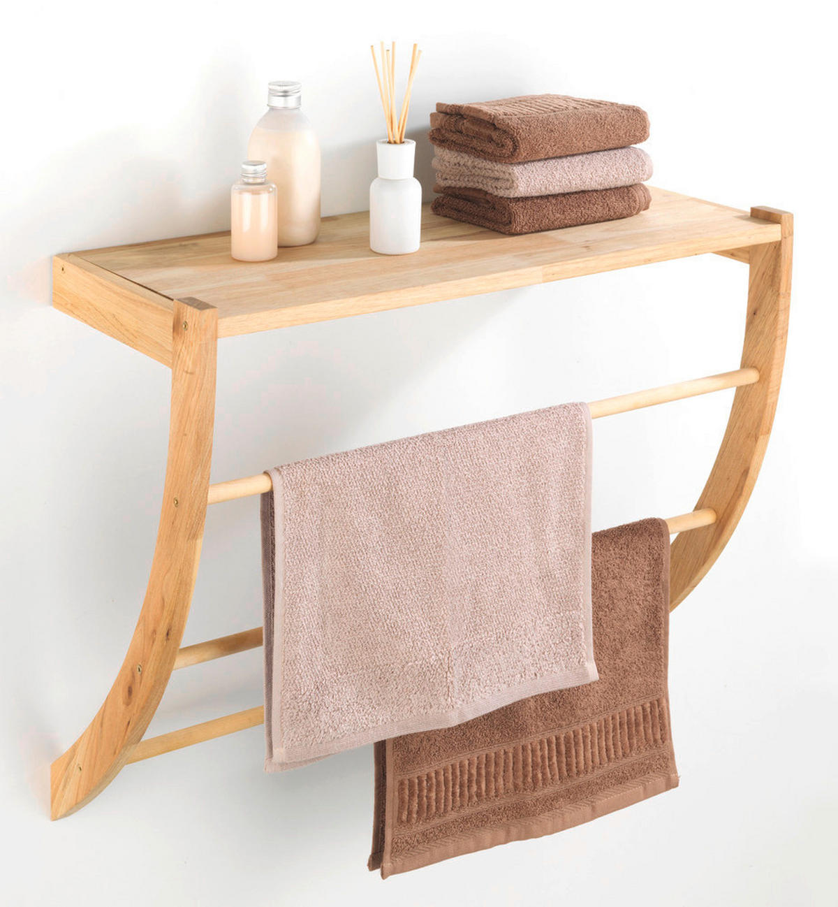 HANDTUCHHALTER Norway - Braun, Holz (60/50/25cm)
