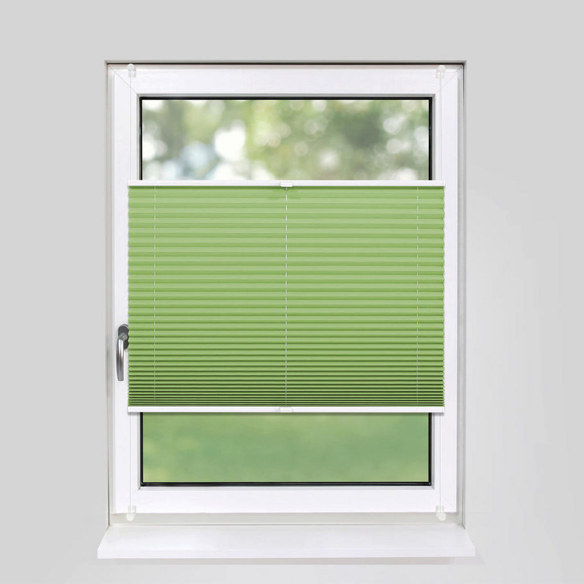PLISSEE Basic ohne Bohren - Grün, Textil (50/150cm) - Deco-Raum
