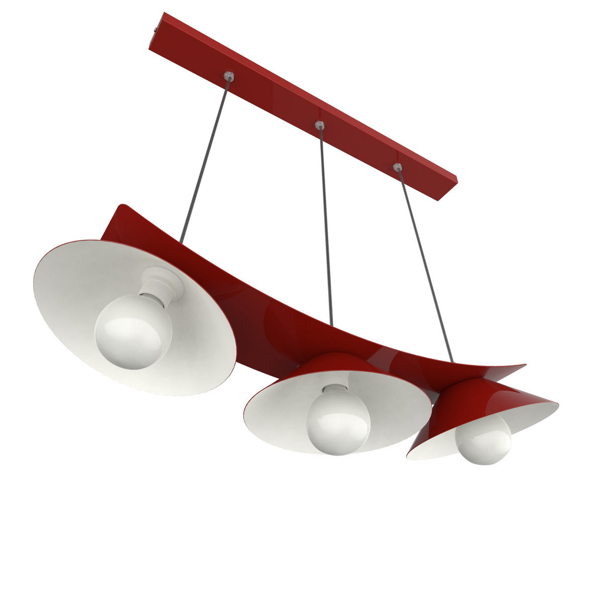 HÄNGELEUCHTE Miller X3 - Rot, Metall (70/25/16cm) - Lumicom