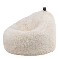 SITZSACK Sessel Kokon aus Kunstfell - Creme, Kunststoff (87/73/87cm) - icon