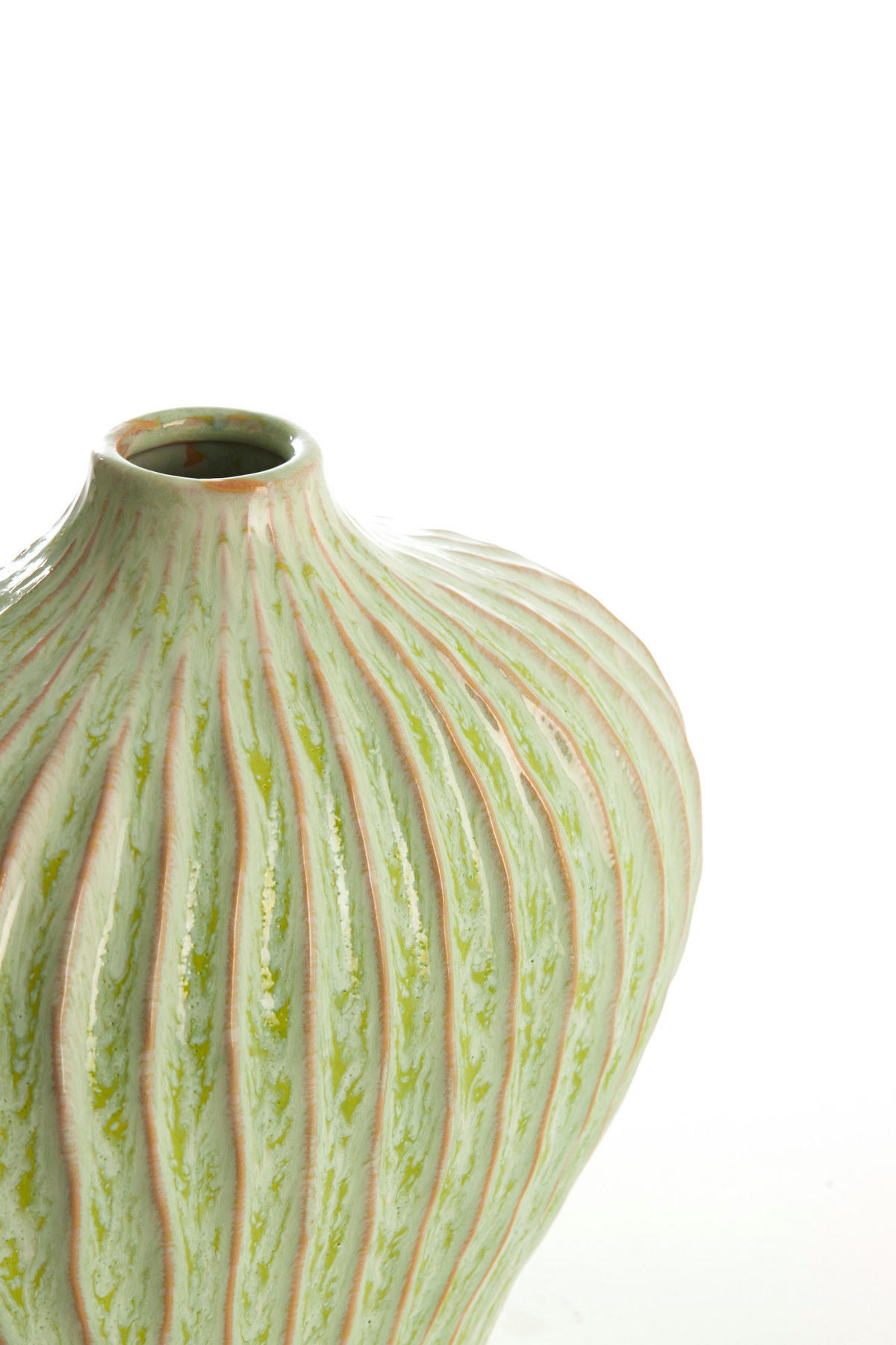 VASE Lorito Grün Ø30/25 cm - Grün, Keramik (25cm) - Light & Living