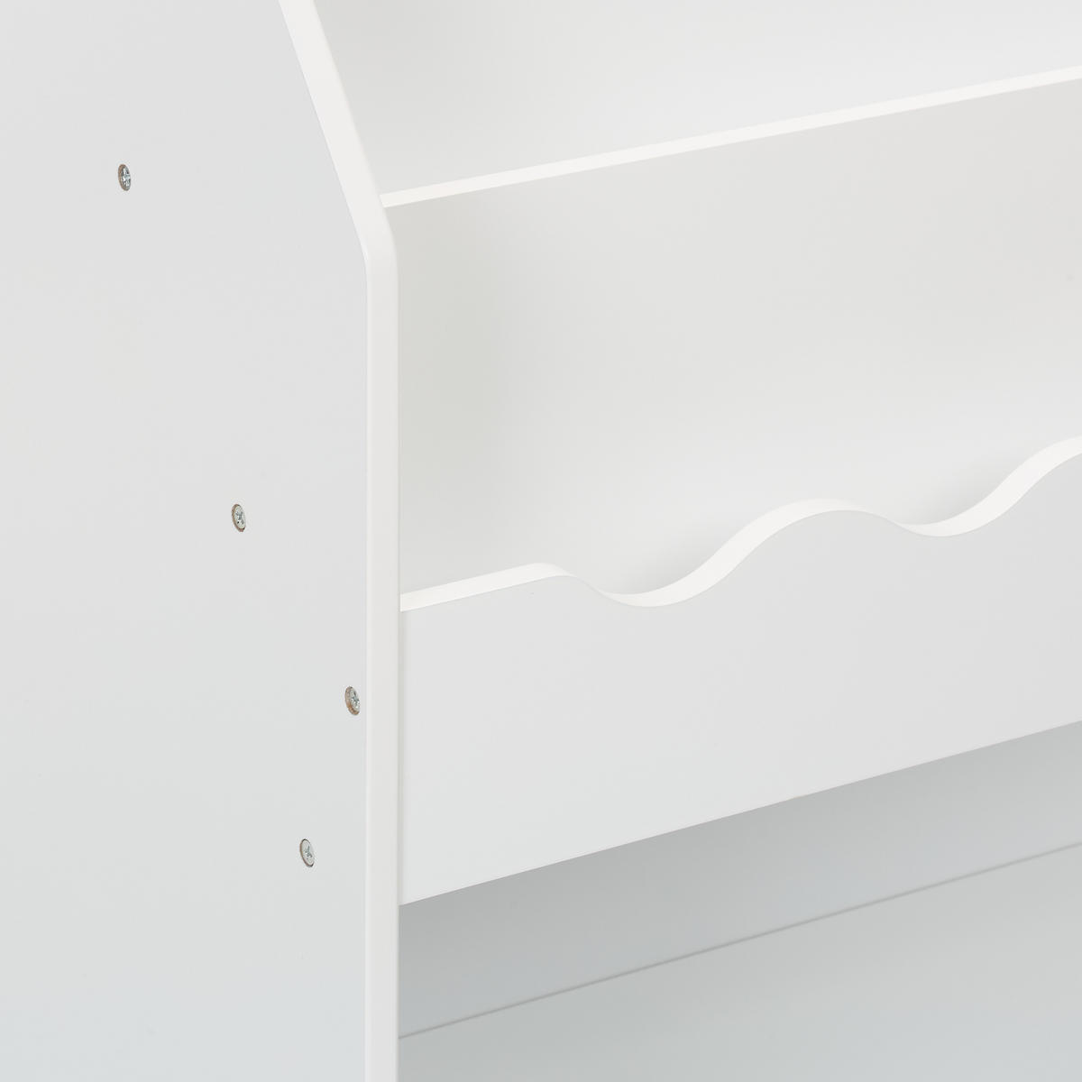 KINDERBÜCHERREGAL - Weiß, Holzwerkstoff (70/80/30cm) - Relaxdays