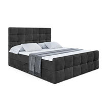 BOXBETT BRUGO-Z - 160 x 200 - H4 - Schwarz - Schwarz, Holzwerkstoff (160/200cm) - ALTDECOR