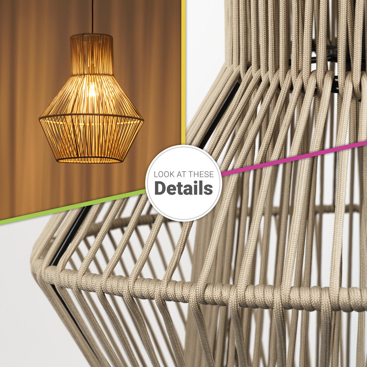 PENDELLEUCHTE Hugo Pd1 Malena - Schwarz, Metall (45/45/55cm) - Paco Home