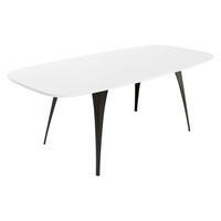 ESSTISCH Aura 160 - Schwarz/Weiß, Holzwerkstoff/Metall (90/160/76cm) - MIRJAN24