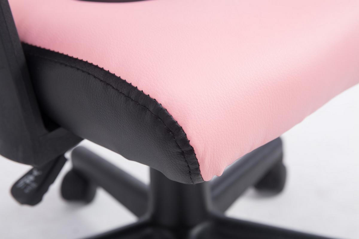 BÜROSTUHL Funny, Kunstleder Schwarz/Pink - Rosa, Kunststoff/Textil (56/93/59cm) - TPFLiving
