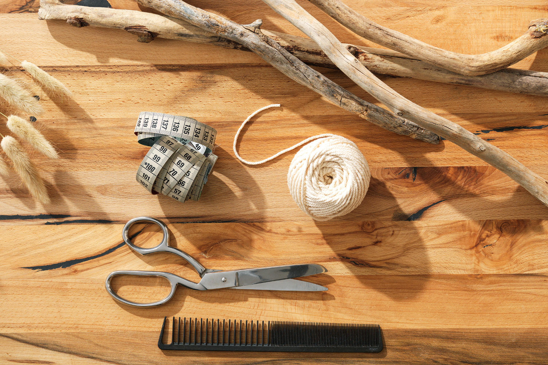 Makramee Anleitung Feder-Wandschmuck Materialien