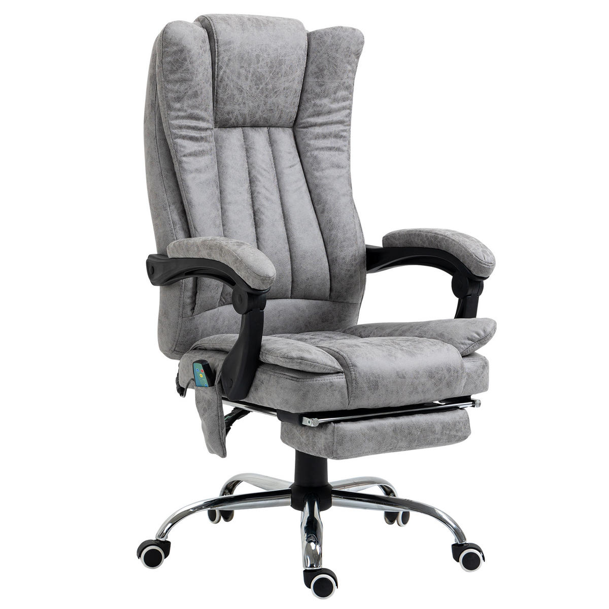 CHEFSESSEL DE-11647 mit Massage & Heizung Grau - Grau, Metall (67/120/62cm) - ComfortXL