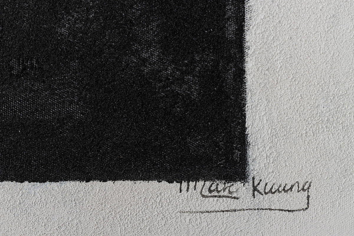 ACRYLBILD HANDGEMALT 80/80 cm - Schwarz, Holz/Textil (1.5/80cm) - KUNSTLOFT