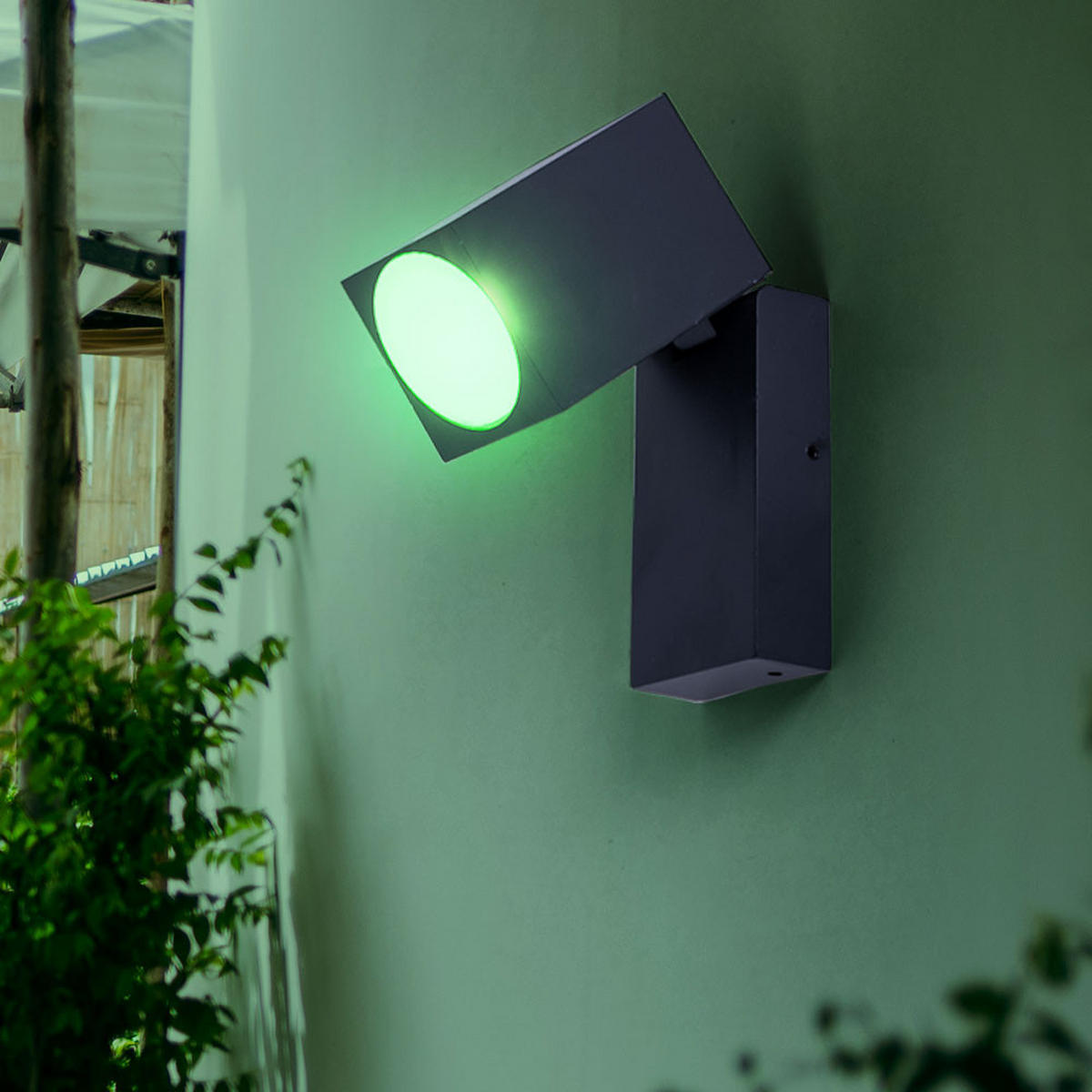 LED AUSSEN-WANDLEUCHTE Alu Schwarz 2er Set - Schwarz, Metall (10/6.6/9.2cm)