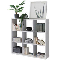 WÜRFELREGAL – Weiß, 112x112x29 cm, 9 Fächer, Raumtrenner - Weiß, Holz (112/112/29cm) - KADIMA DESIGN