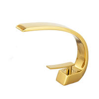 WASCHTISCHARMATUR – Gold – Inklusive zwei Wasseranschlussschläuchen - Platinfarben, Metall (31/5.5/14cm)