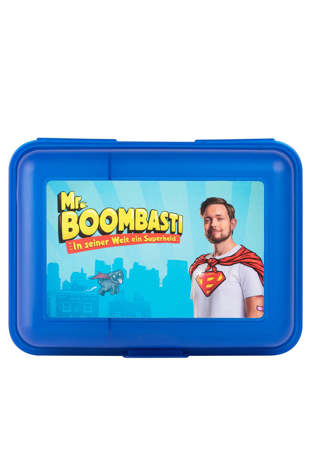 BROTDOSE Bastian Bielendorfer Mr. Boombasti Blau 17,5 x 12,8 x 6,9 cm - Blau, Kunststoff (17.5/6.9/12.8cm) - United Labels
