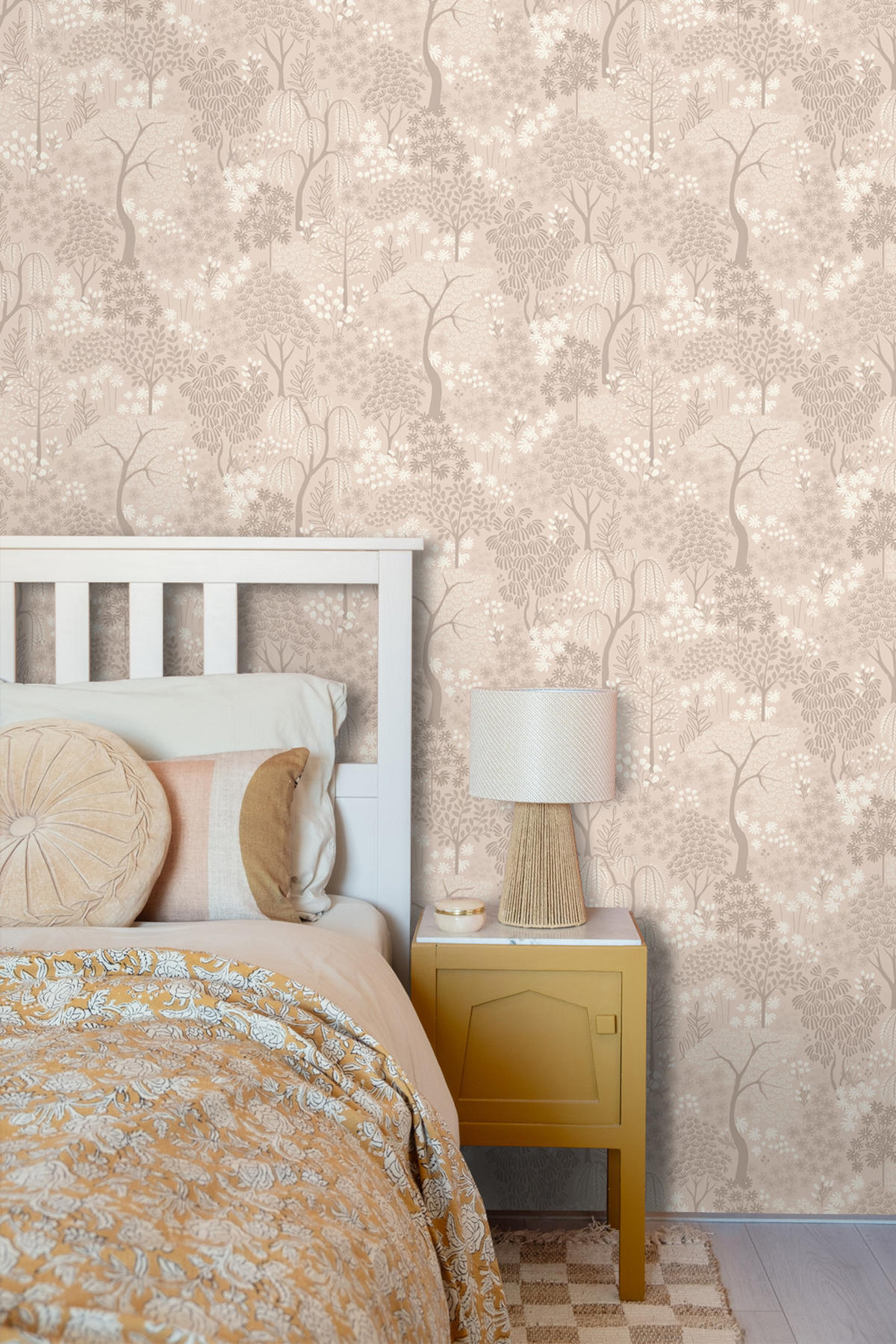 TAPETE Bäumen und Blumen 50 x 900 cm - Beige, Papier (50/900cm) - ESTAhome