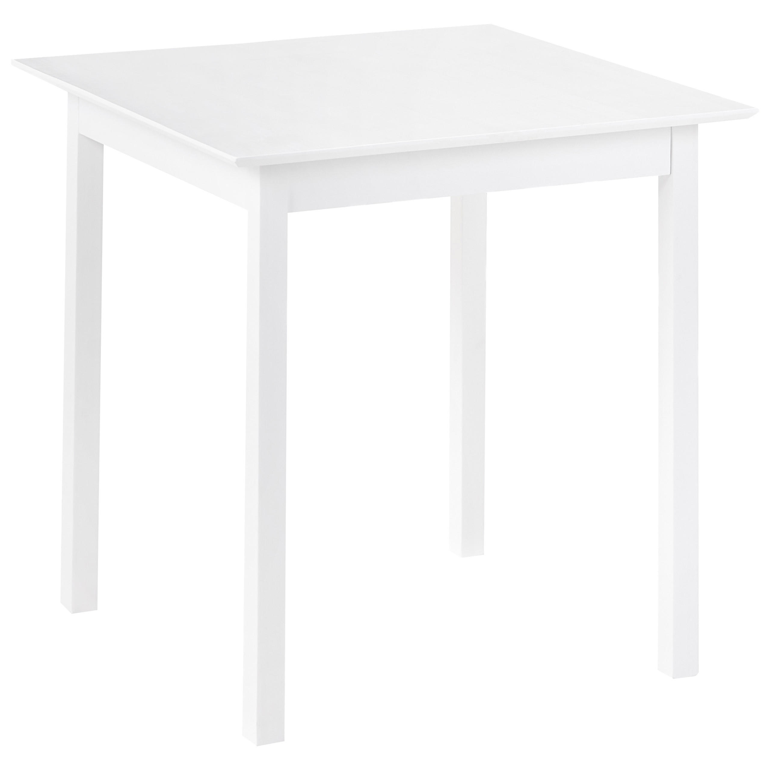 BLAGOVAONSKI STOL bijeli 75/75 cm borovo drvo Veritas - bijela, drvo (75/75/76cm) - Beliani