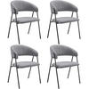 ARMLEHNSTUHL 4er Set Bedano 60 x 58 x 85 cm grau - Grau, Kunststoff (60/85/58cm) - tectake