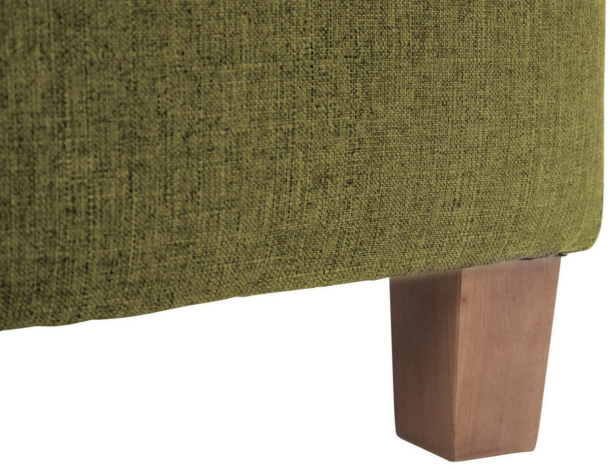 SITZWÜRFEL eckig 45/45/46 cm Stoff grün - Naturfarben/Grün, Holz/Textil (45/46/45cm) - CLP