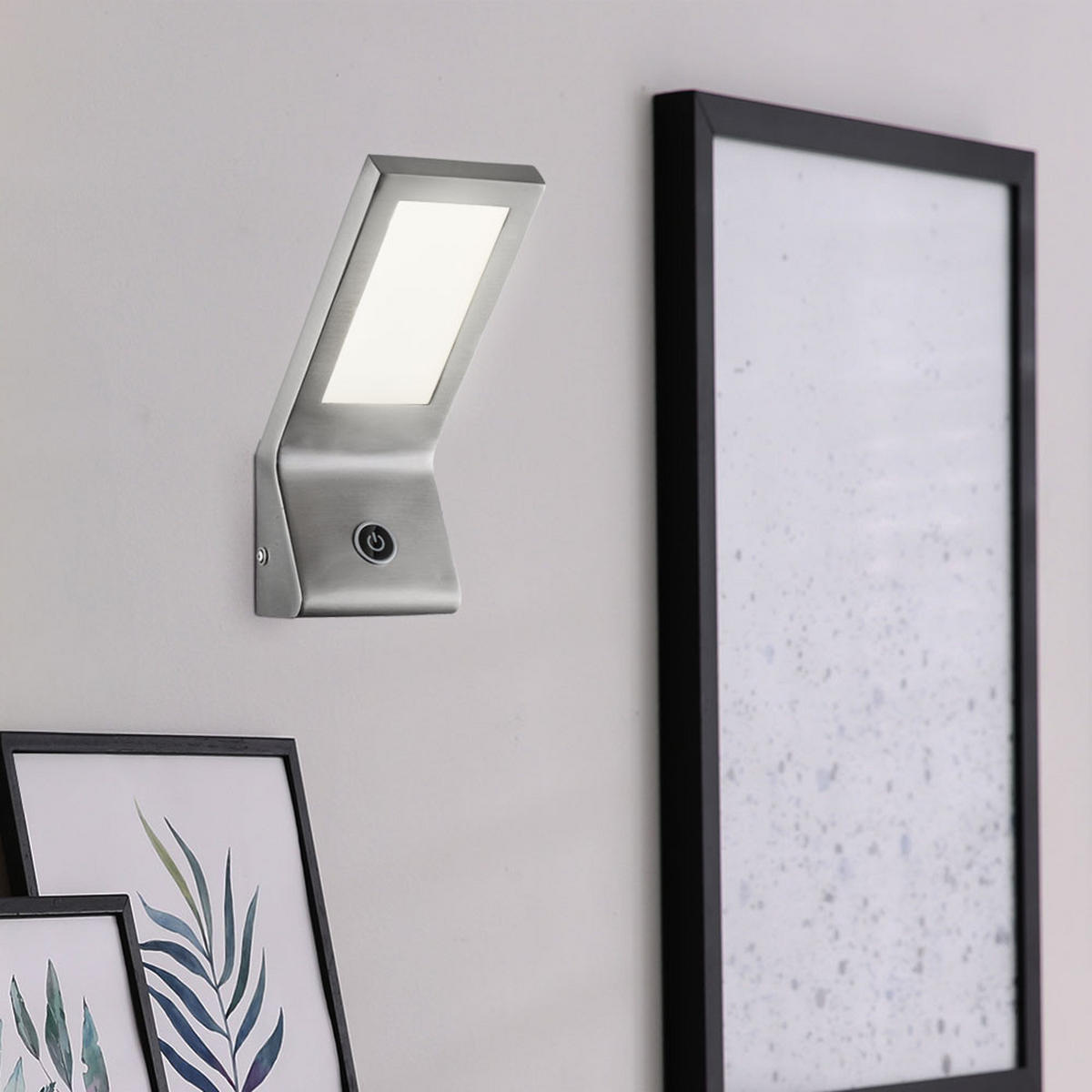 LED WANDLEUCHTE Tanja Silber Glas - Silberfarben, Glas (9/22/13cm) - Globo Lighting