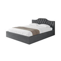 POLSTERBETT mit Bettkasten und Lattenrost, Bett mit Matratze H3/H4 - FALIO-V1 180x200 Dunkelgrau - Anthrazit, Holzwerkstoff/Textil (180/200cm) - ALTDECOR