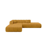ECKSOFA Ottomane Links BILA-L 289x176x71 Senfgelb Cord - Currygelb/Dunkelgelb, Holzwerkstoff/Kunststoff (176/289cm) - ALTDECOR
