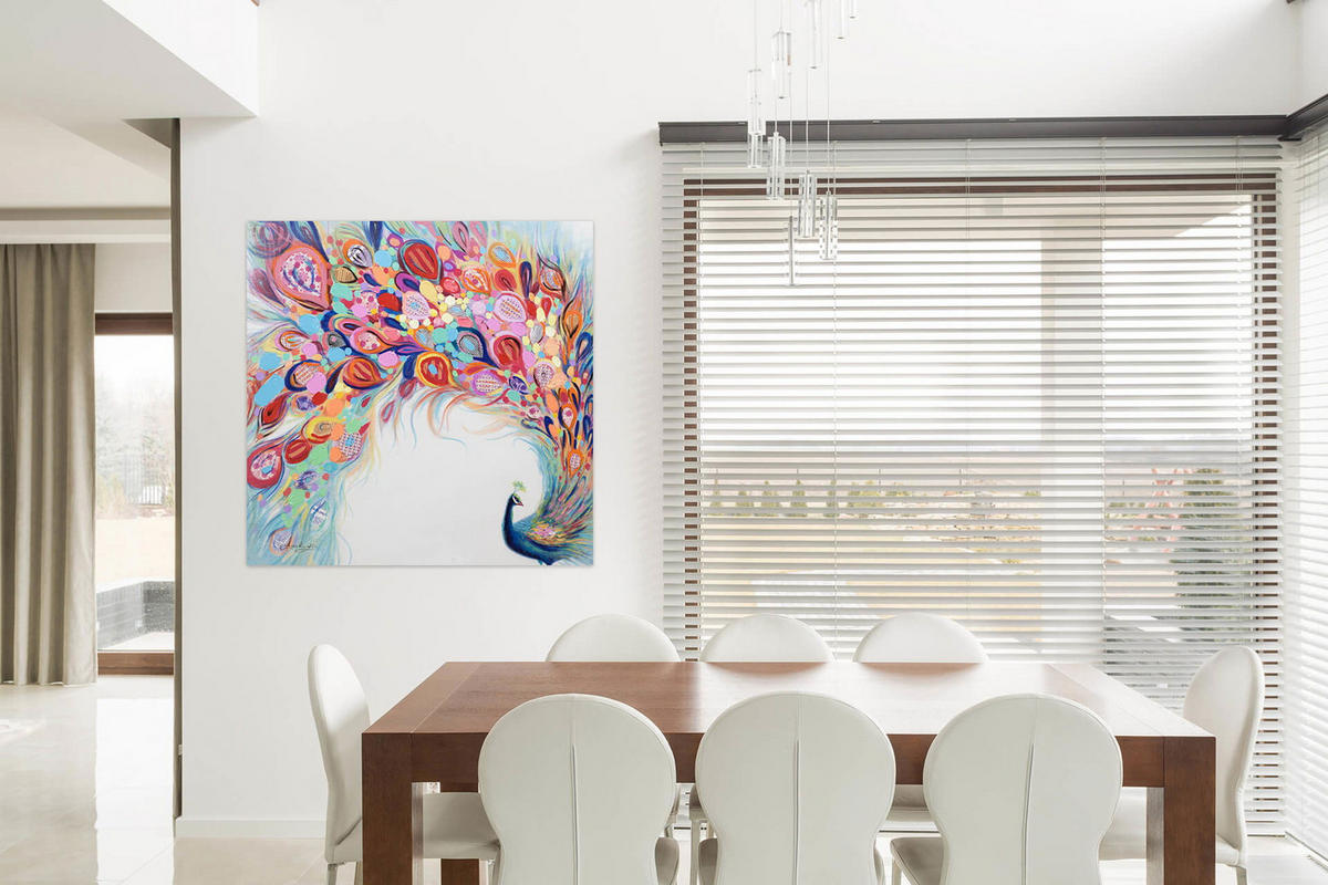 ÖLGEMÄLDE 80/80 cm - Multicolor, Holz/Textil (1.6/80cm) - KUNSTLOFT