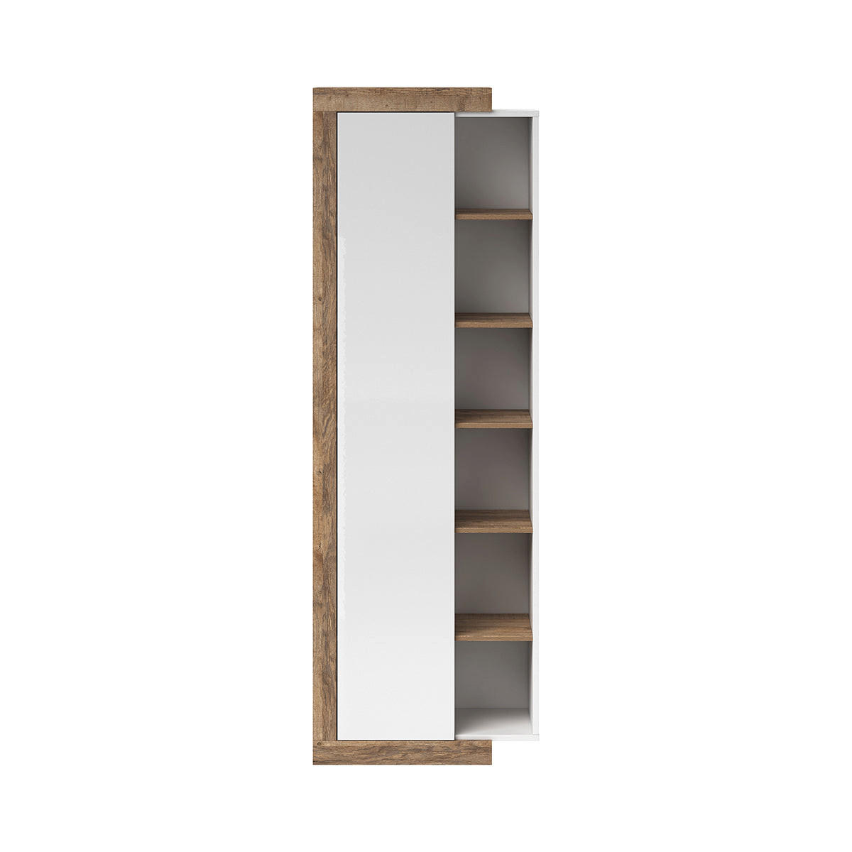 SKŘÍŇ 1DVEŘOVÁ Azior Bílá a dřevo - bílá, kompozitní dřevo (67/200/40cm) - Petits-meubles