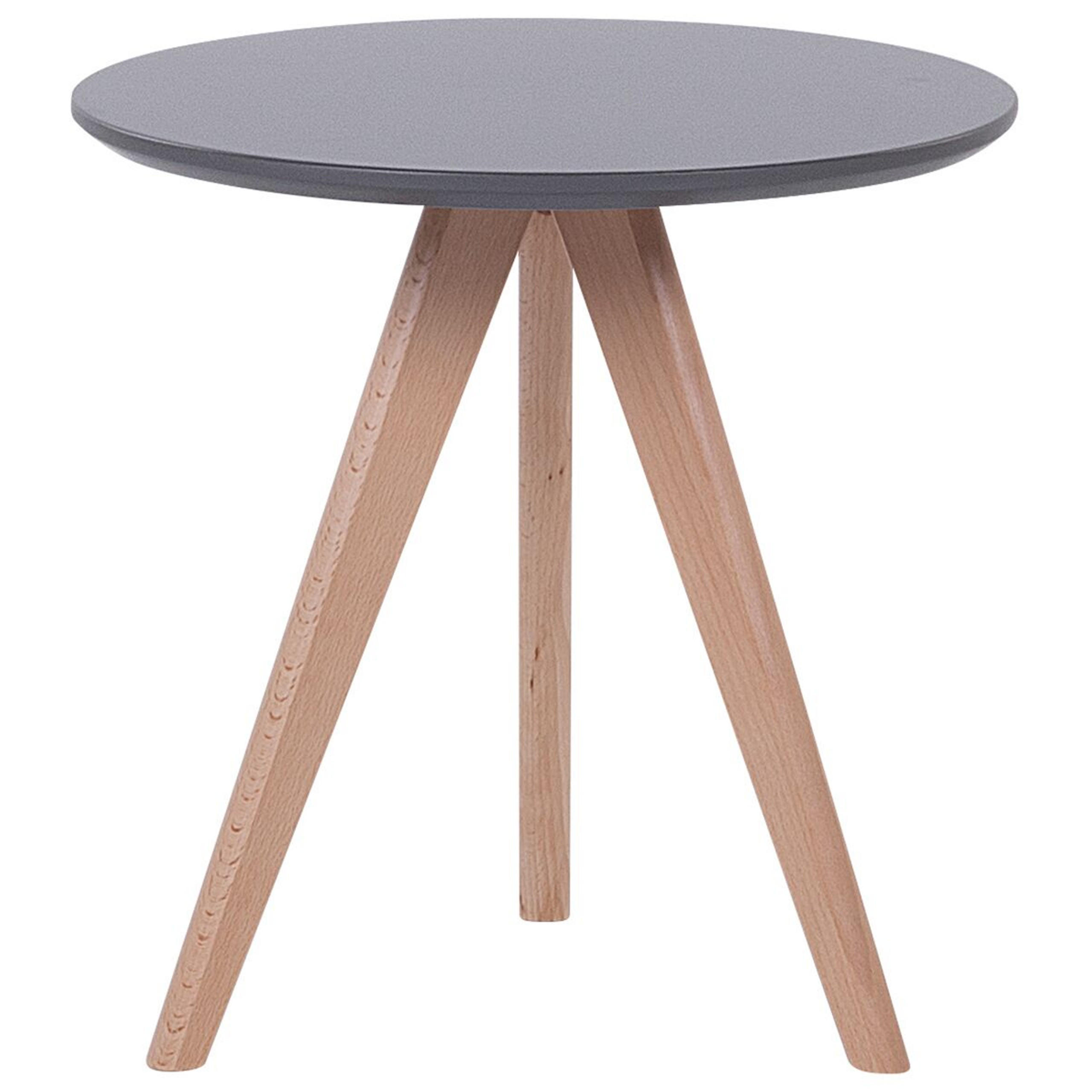 COUCHTISCH 3er Set Rund Grau, Hell Holz Vegas - Grau, Holzwerkstoff (48/48cm) - Beliani