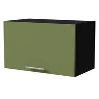 KLAPPHÄNGESCHRANK Brerra W4B/60 Schwarz / RAL 6025 farngrün Matt 60 / 32,5 / 36cm mit Blum Avenots Klappenbeschlag - Schwarz/Grün, Holz/Holzwerkstoff (60/36/32.5cm) - Feldmann-Wohnen