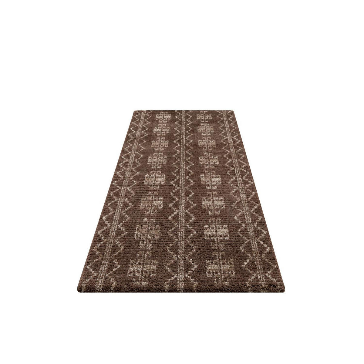 KURZFLOR-TEPPICH April 0608 Braun 80x300 cm - Braun, Textil (80/300cm) - carpet city