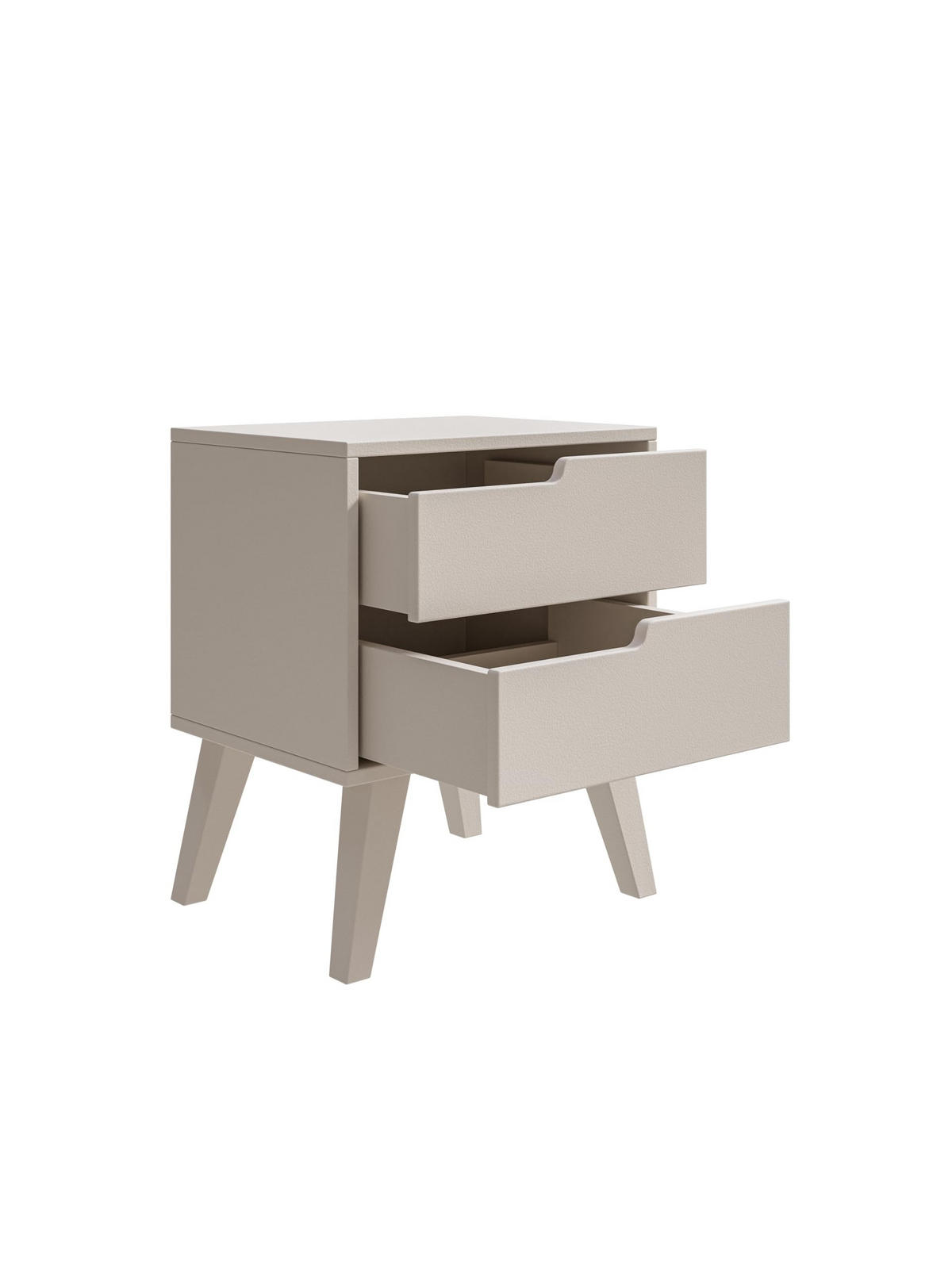 NACHTTISCH Solvo 45x55x40 cm - Modern Nachtschrank zum Schlafzimmer - EIN praktischer Commode aus Spanplatten - Weiß - Weiß, Holzwerkstoff (45/55/40cm) - Chilly
