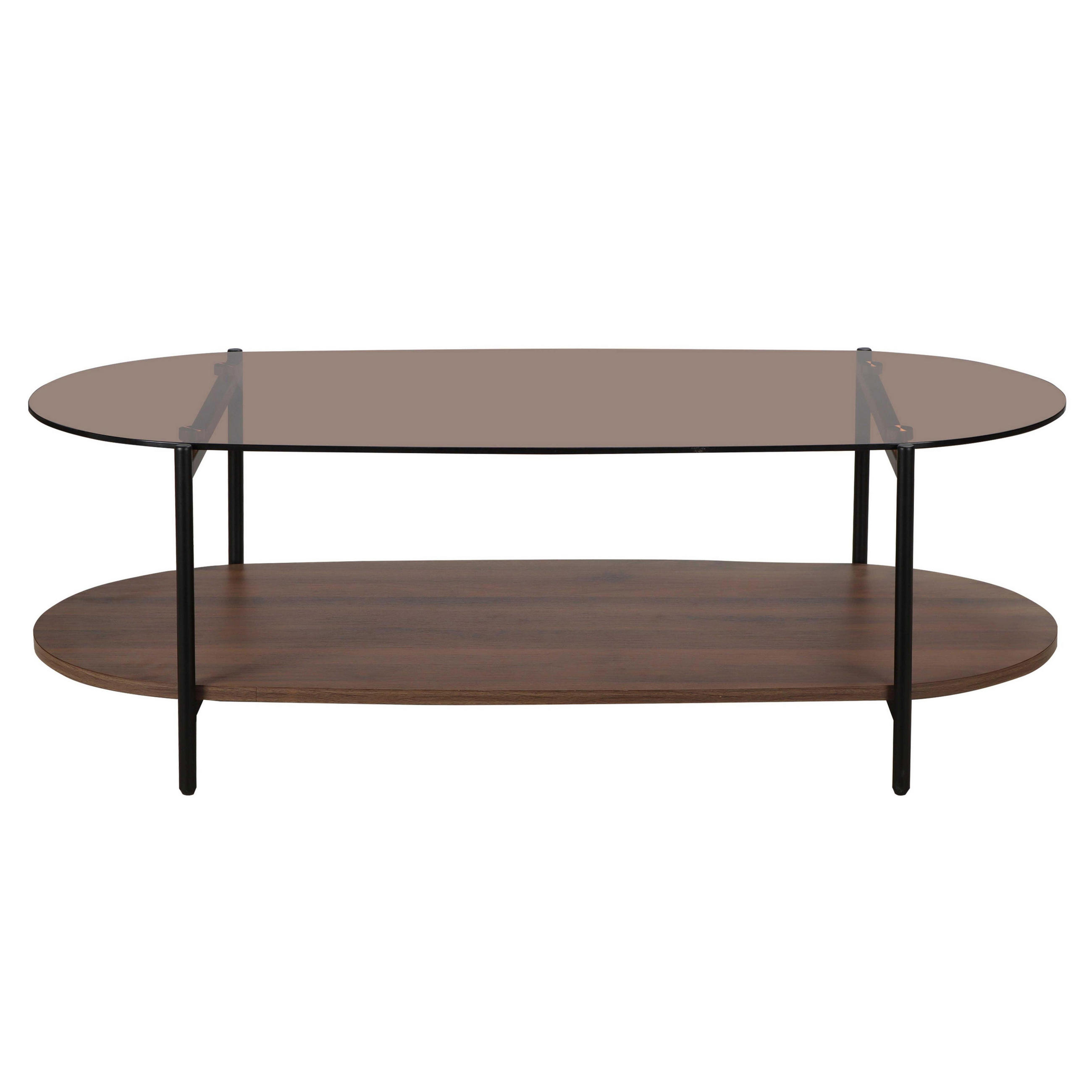 COUCHTISCH, Braun - Braun, Glas (120/55/40cm) - Oviala
