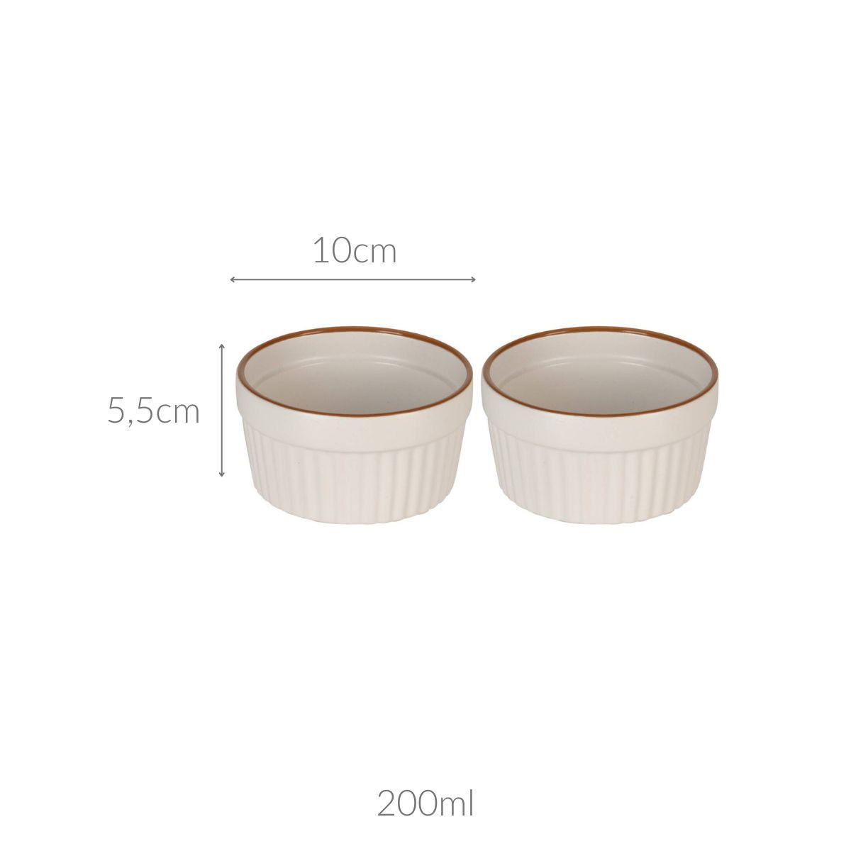 MINI-AUFLAUFFORM aus Porzellan 200 ml 19/10/5,5 cm - Weiß, Keramik (10/5.5/19cm) - Excellent Houseware
