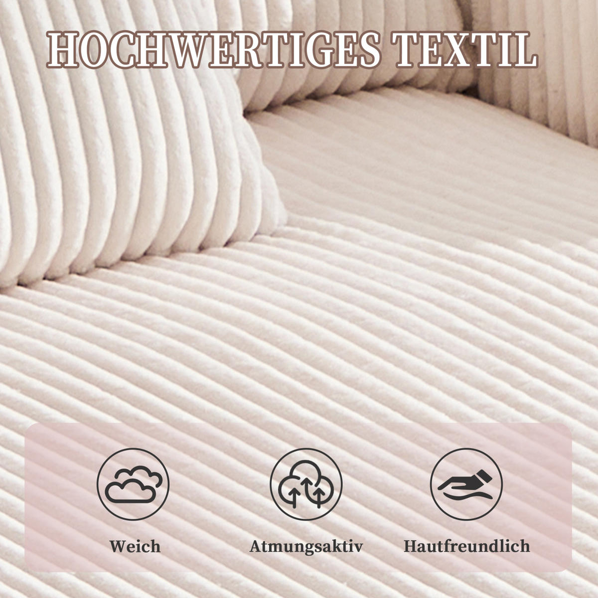 SCHLAFSOFA,SCHLAFCOUCH Sofa Beige, Cord Sessel mit LED USB und Getränkehalter - Beige, Textil (142/85/128cm) - PARAFTA HOME