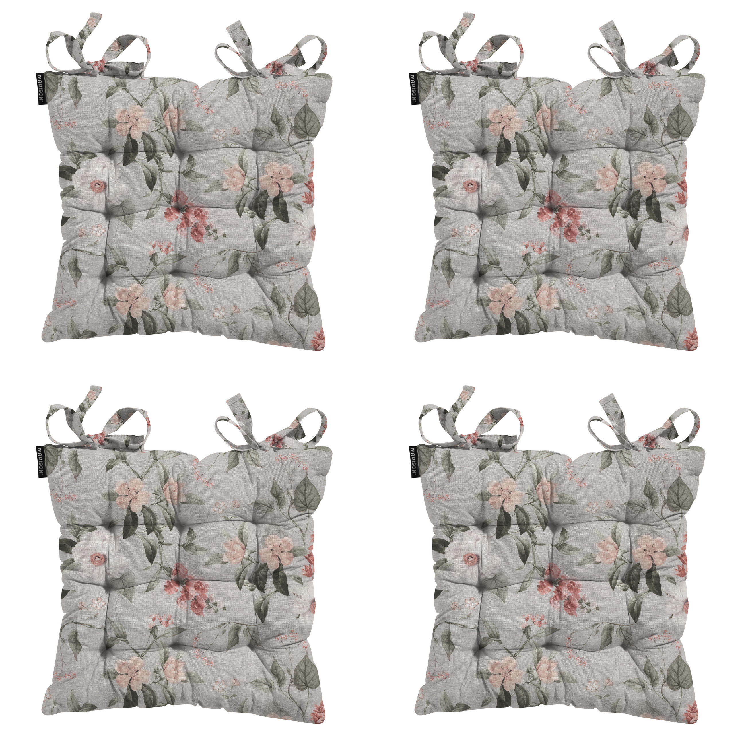 SITZKISSEN Julliete - Mehrfarbig - 46/46/8 cm - 4er-Set - Multicolor, Textil (46/8/46cm) - Madison