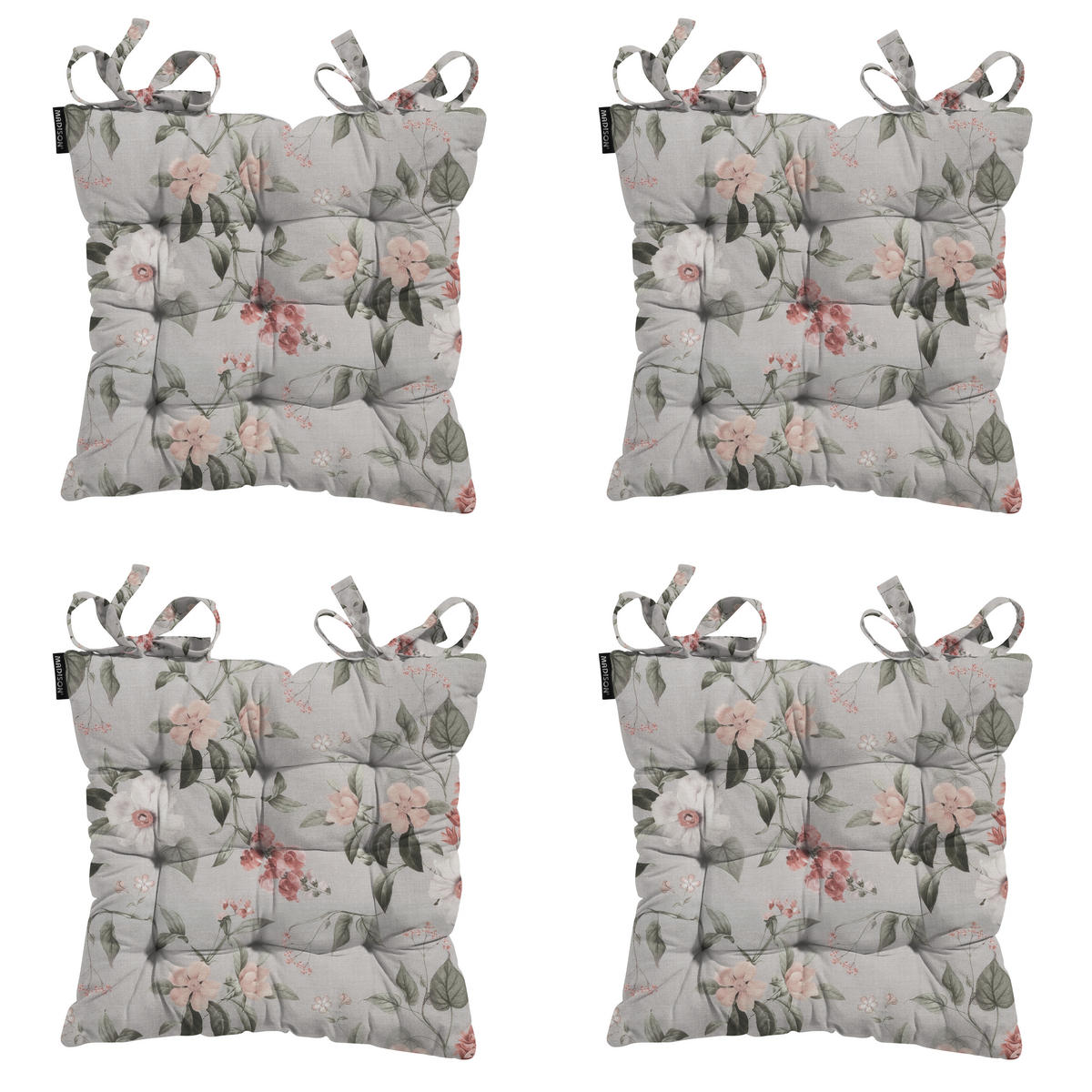 SITZKISSEN Julliete - Mehrfarbig - 46/46/8 cm - 4er-Set - Multicolor, Textil (46/8/46cm) - Madison