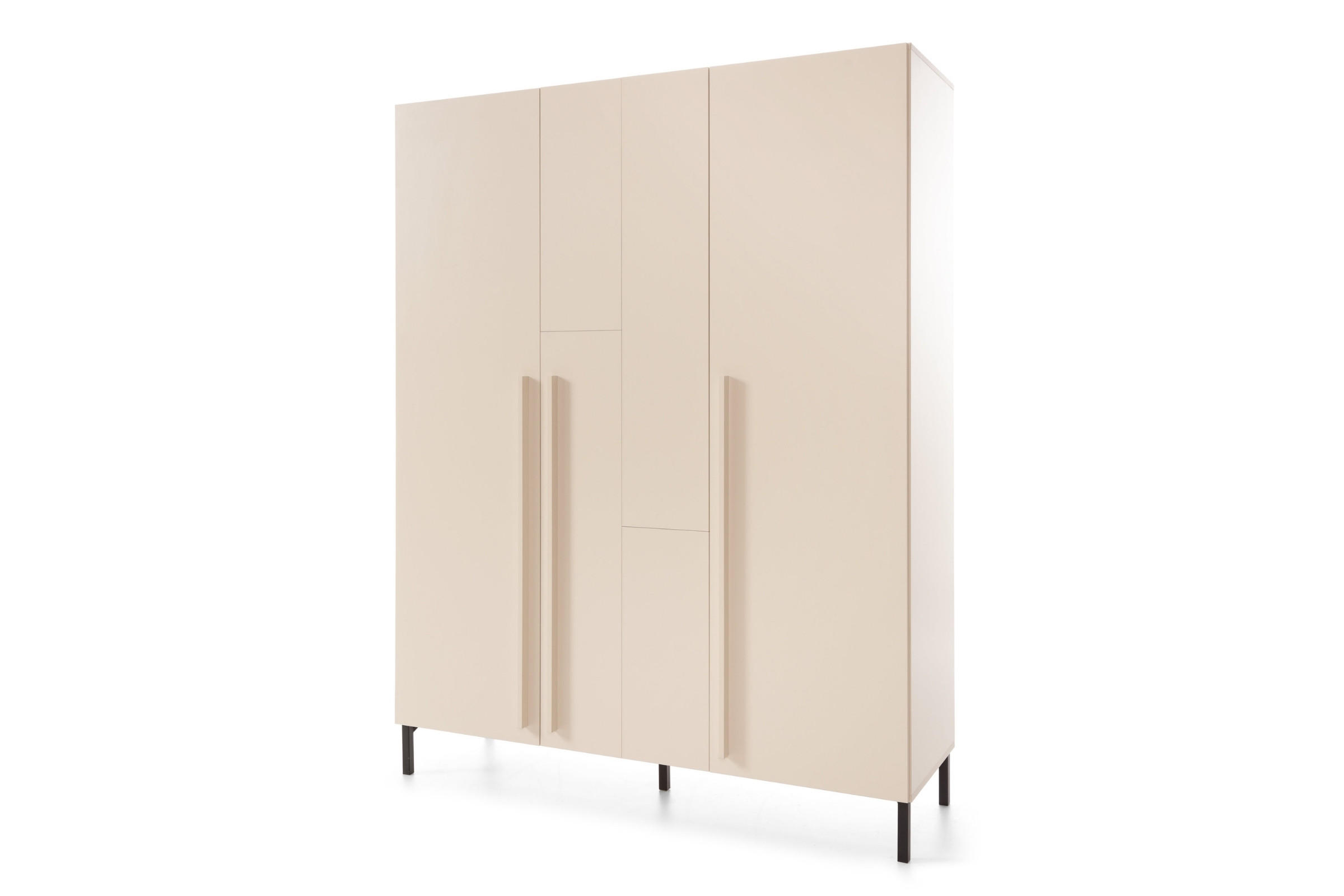 Deine Möbel 24 Kinderkleiderschrank Beige, Eiche, Dunkelblau 150x195x50 cm