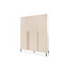 KINDERKLEIDERSCHRANK SORENTO 01 150/50/195 in Sandbeige/Geölte Eiche/Royalblau - Eichefarben/Beige, Holzwerkstoff (150/195/50cm) - Deine Möbel 24