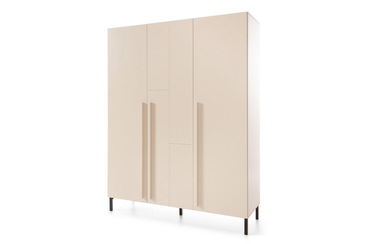 KINDERKLEIDERSCHRANK SORENTO 01 150/50/195 in Sandbeige/Geölte Eiche/Royalblau - Eichefarben/Beige, Holzwerkstoff (150/195/50cm) - Deine Möbel 24