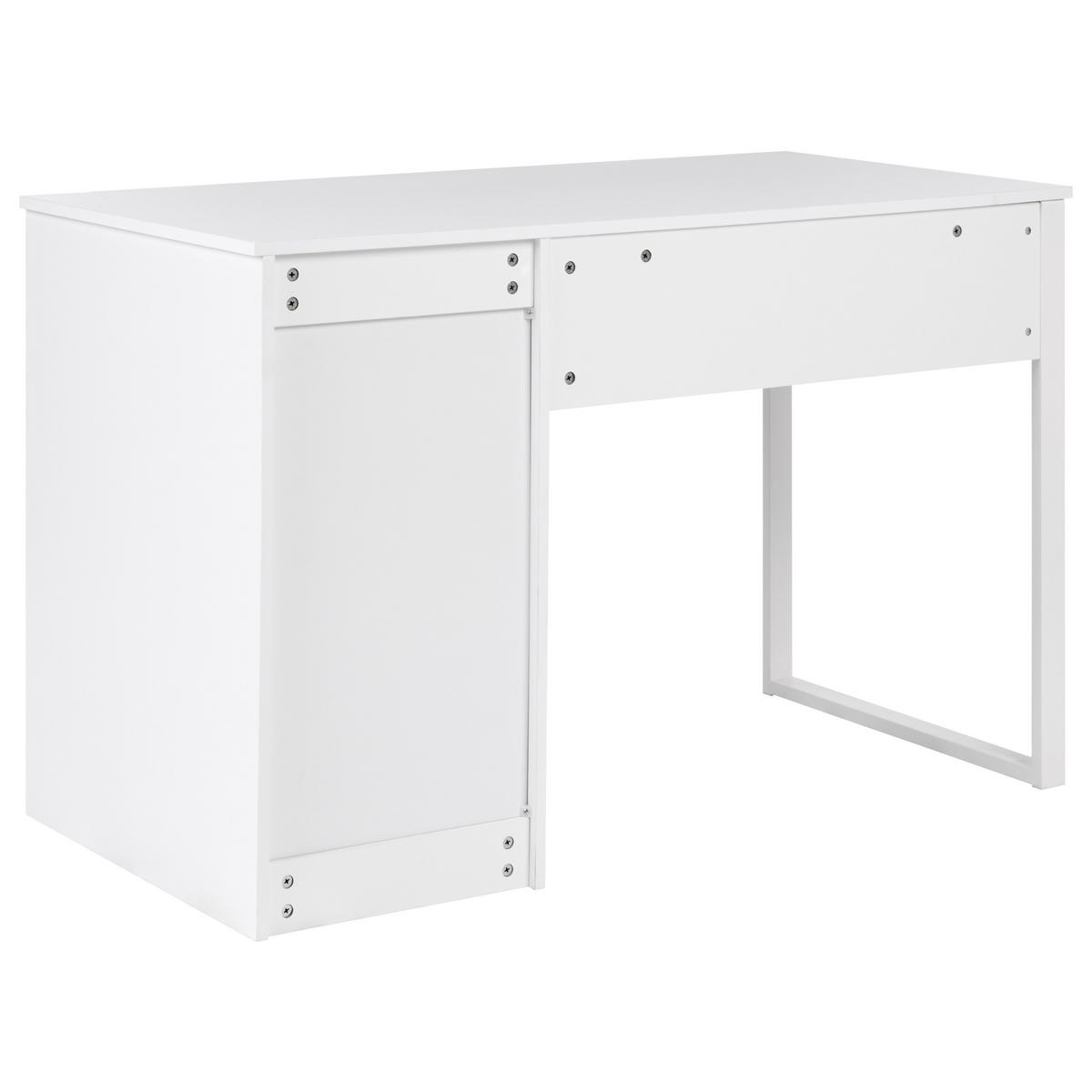 PSACÍ STŮL Bílý 120/60 cm Zerlay - bílá, kompozitní dřevo (60/120/77cm) - Beliani
