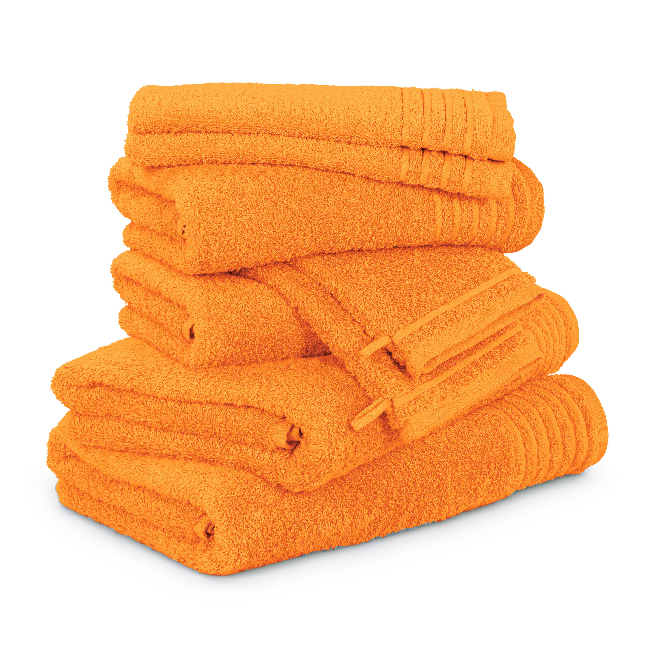 HANDTUCHSET NEW CLASSIC 8-TLG - Orange, Textil (50/100cm) - MÖVE