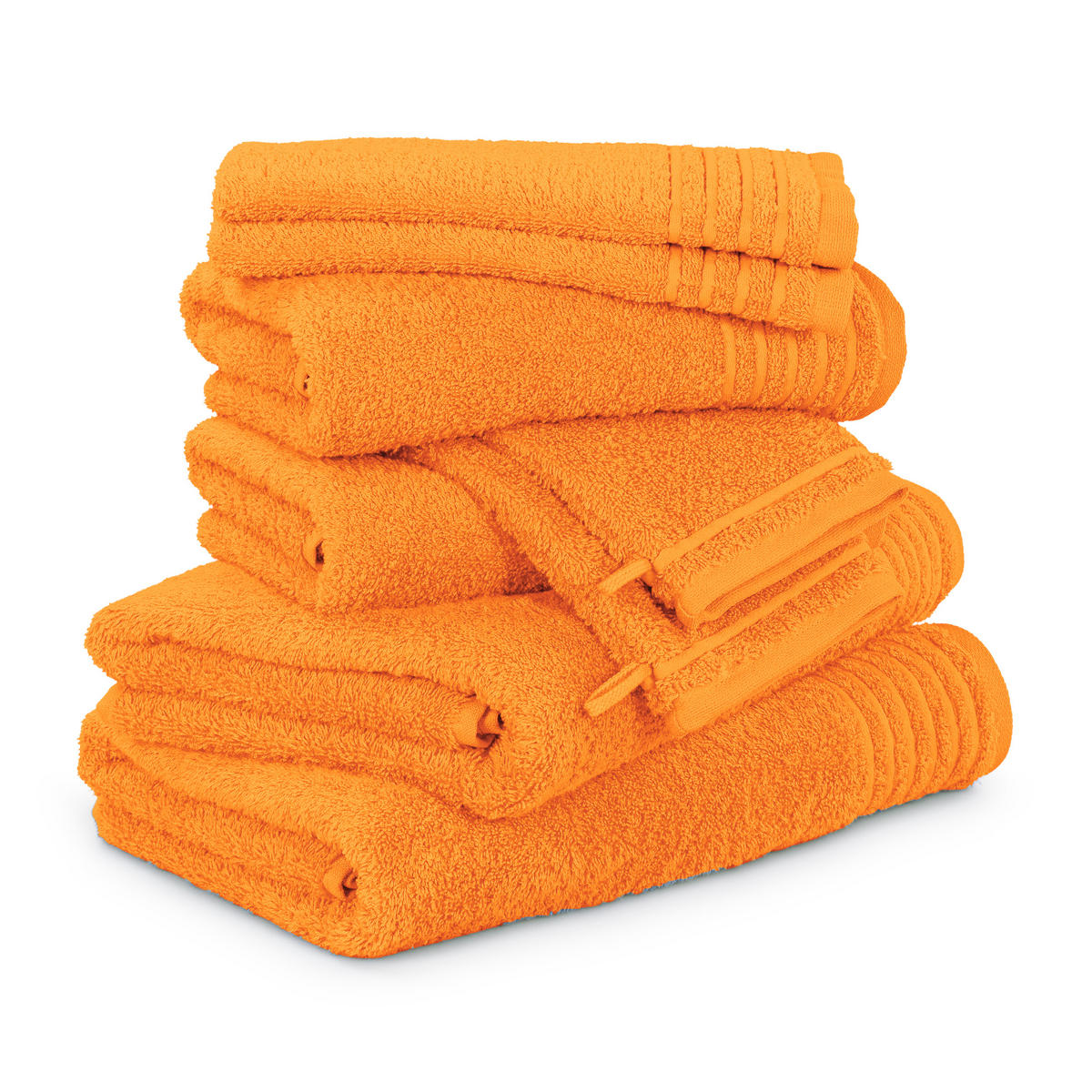 HANDTUCHSET NEW CLASSIC 8-TLG - Orange, Textil (50/100cm) - MÖVE