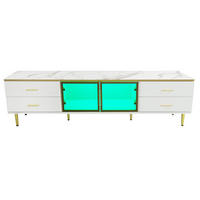 TV-ELEMENT mit 4 Schubladen und LED 170 x 37 x 47,5 cm Weiß - Weiß, Holzwerkstoff (37/47.5/170cm) - Beauniv