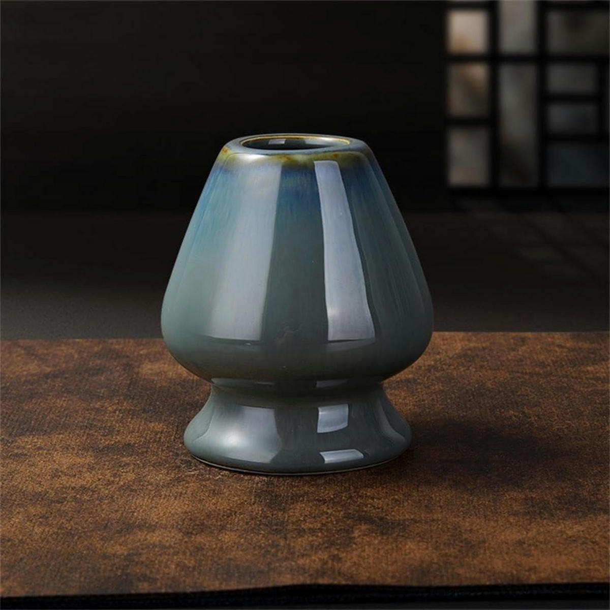 MATCHA-TEESET 5-teiliges Set Keramikschale Bambusbesen - Grün, Keramik (19.4/8.9/24.6cm)