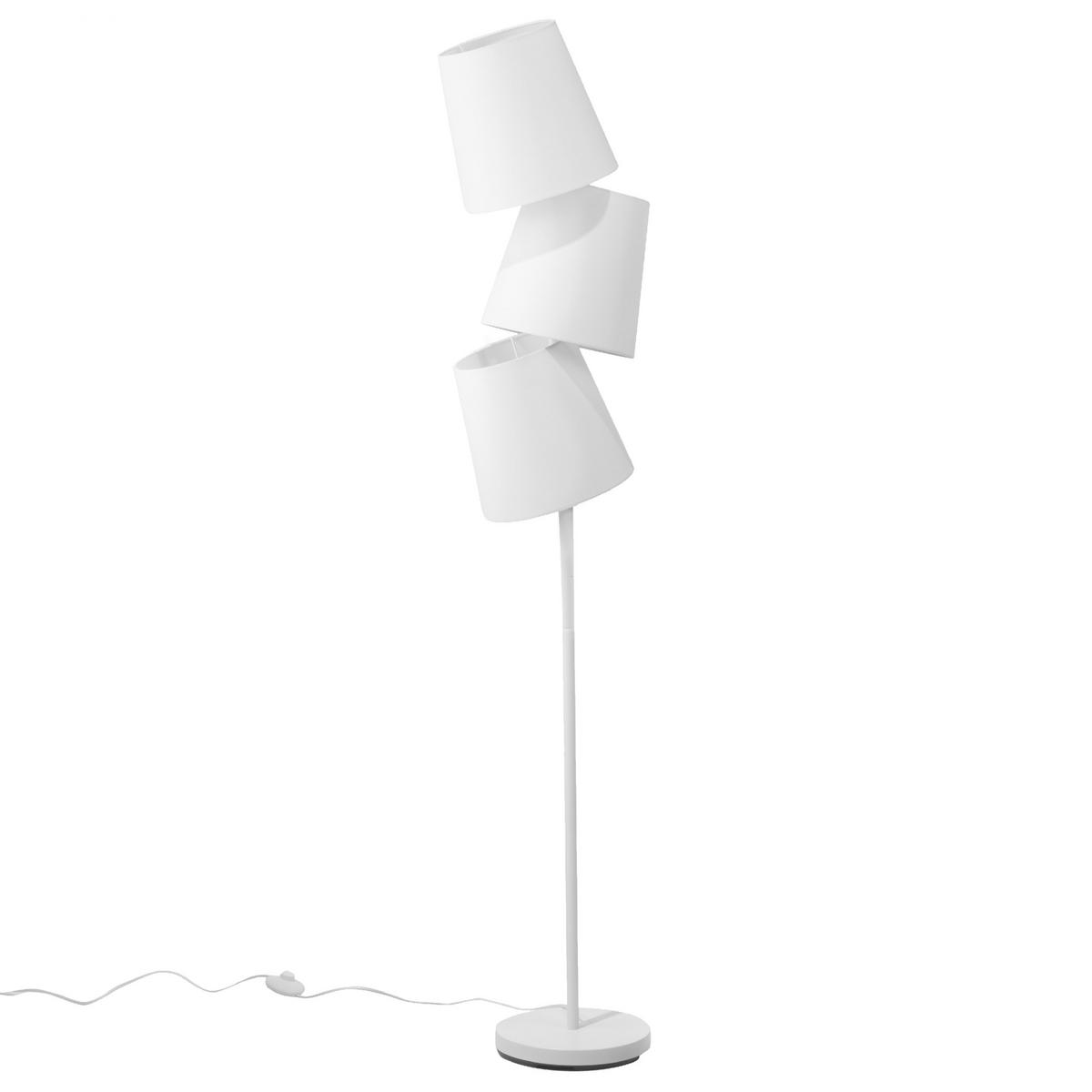 STEHLAMPE Rio Grande 24/24/164 cm - Weiß, Metall (24/24/164cm) - Beliani