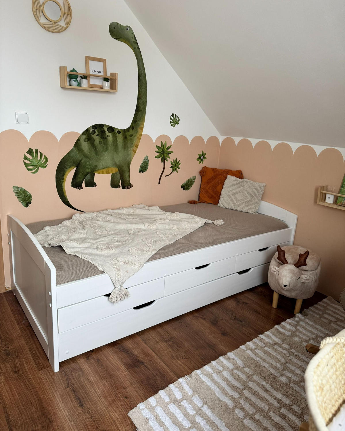 PAT EXTENSIBIL 90x200 cm alb Petiville - alb, lemn (90/200cm) - Beliani