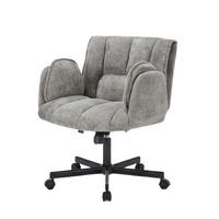 DREHSTUHL DE-40928 mit klappbaren Armlehnen und Lendenluftkissen Grau - Grau, Metall (60/86/68cm) - ComfortXL