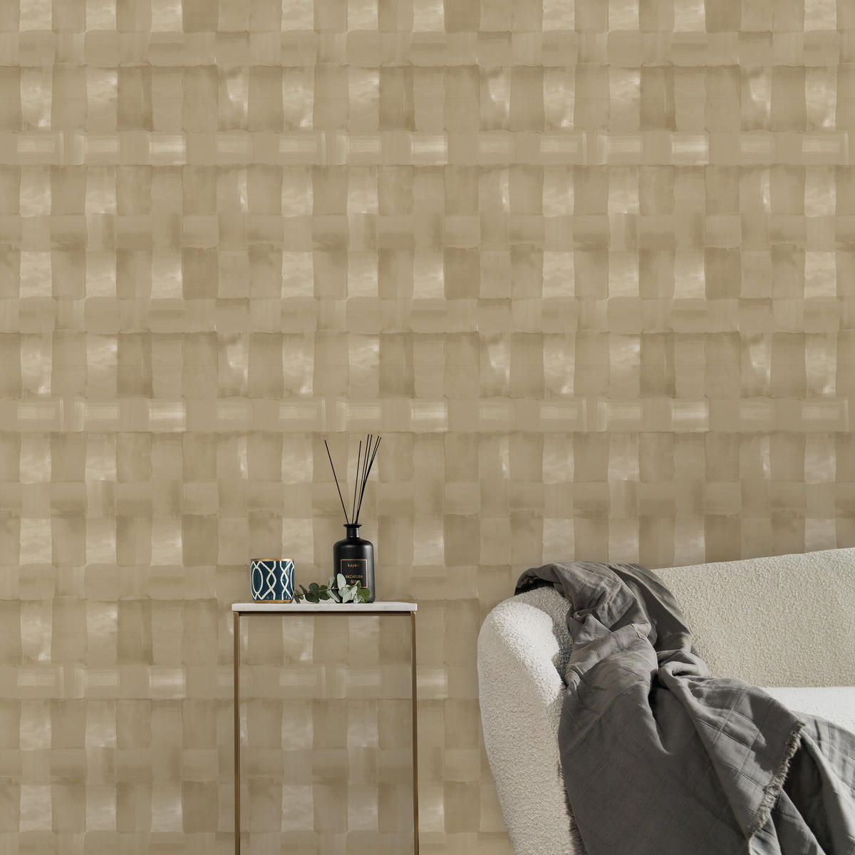 VLIESTAPETE - Koiya Gold - Goldfarben, Papier/Kunststoff (52/1000cm) - Graham & Brown