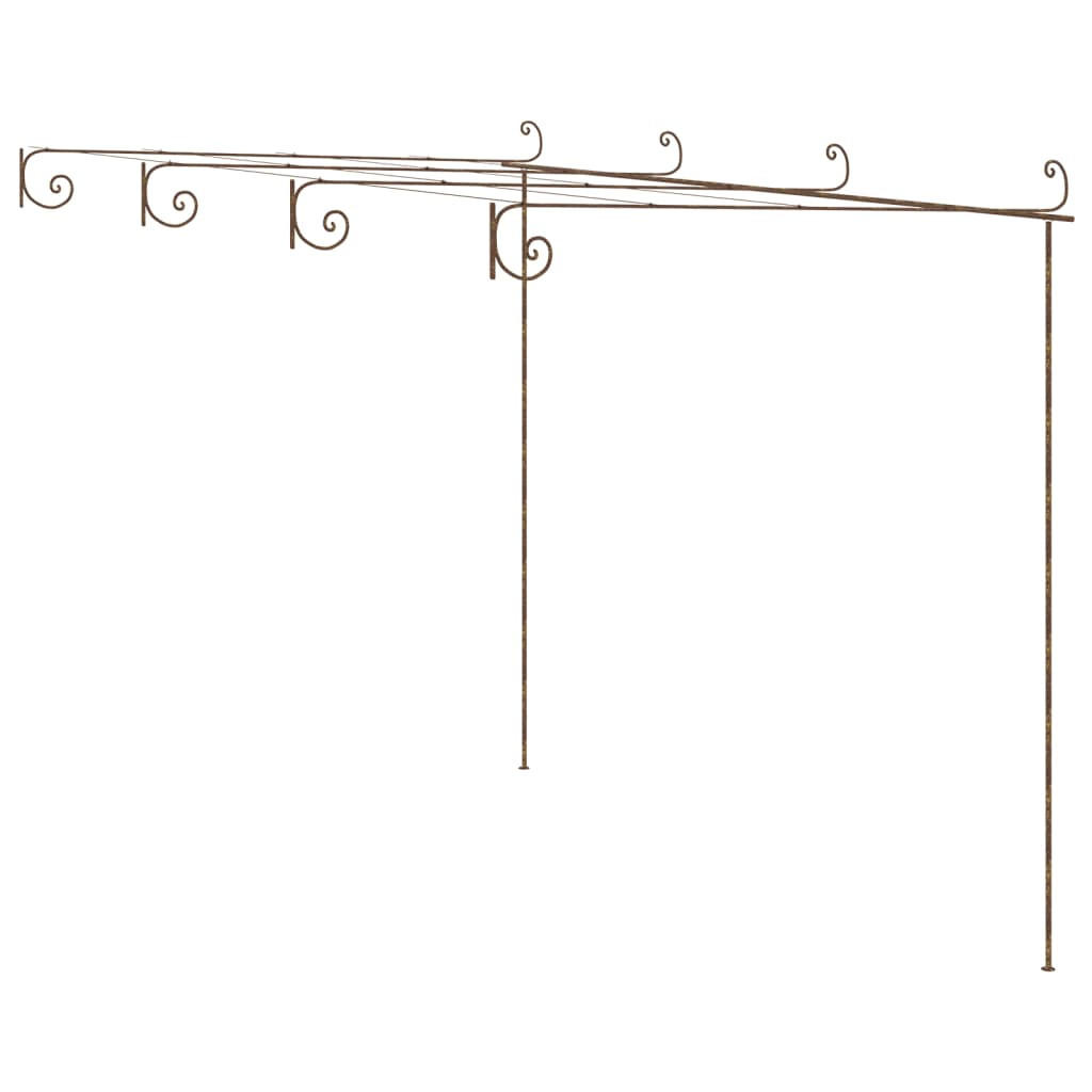 PERGOLA aus Eisen RITTO | 4x3x2,5m BxTxH, Antik-Braun | Rankhilfe Pergola - Braun, Metall (400/250/300cm) - DELUKE